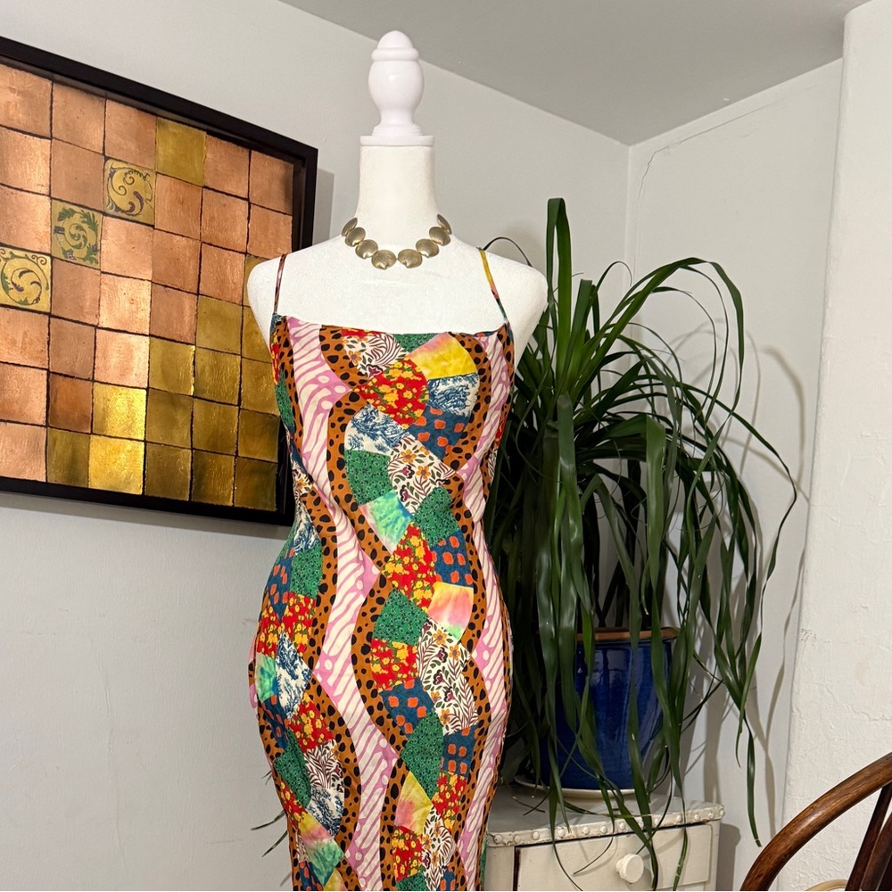 Rhode Jemima Dress in large patchwork